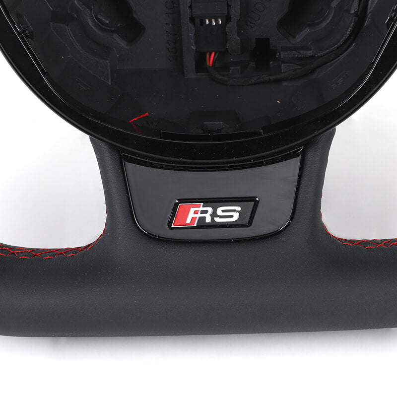 Audi - Halv Perferted Læder - RS logo - Røde detaljer