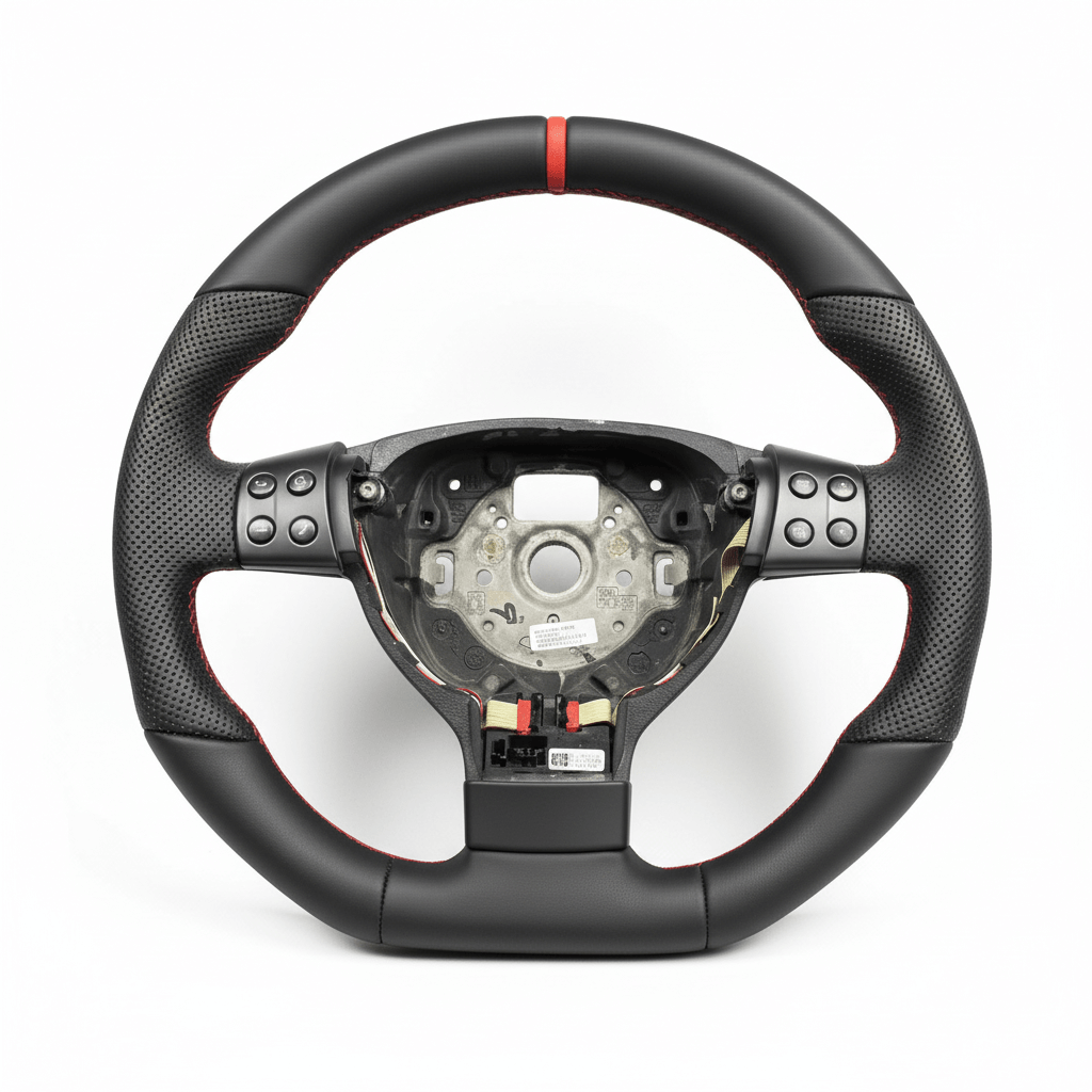 VW Golf MK5 - Fuld læder - Røde detaljer - Med knapper