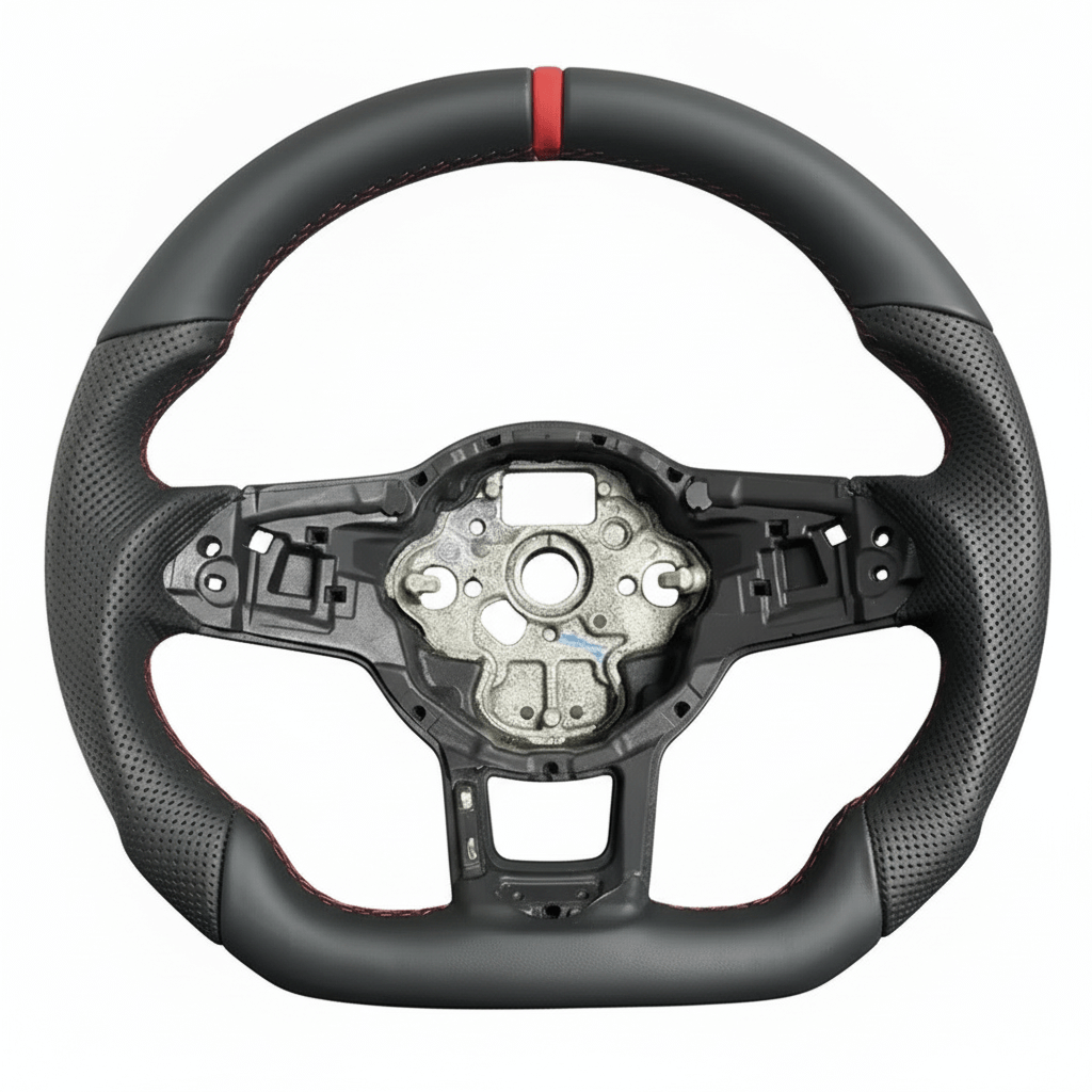 VW Golf MK7/MK7.5 - Sort - Fuld læder - Rød toplinje