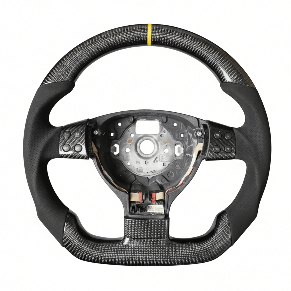 VW Golf MK5 - Gule detaljer - Alcantara - Med knapper