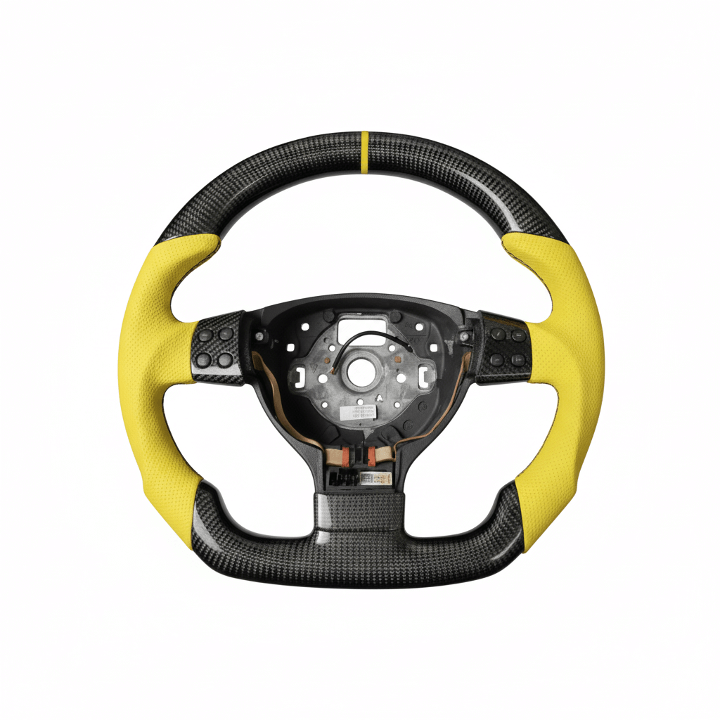 VW Golf MK5 - Gule detaljer - Gul Læder - Med Knapper