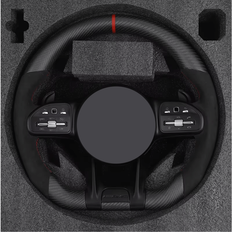 Mercedes Benz AMG - Mat Carbon - Alcantara - Røde Detaljer