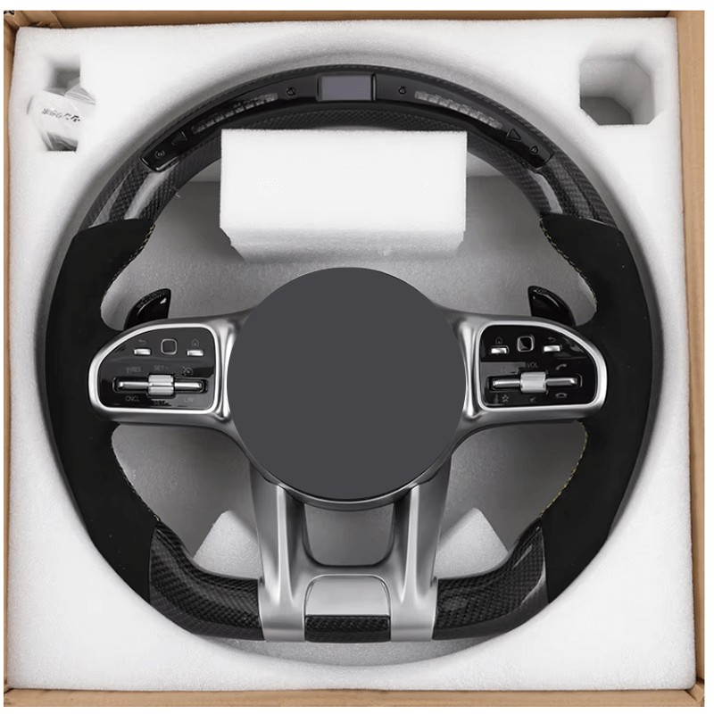 Mercedes Benz AMG - Carbon - Alcantara Læder - Gule Detaljer - LED Skærm