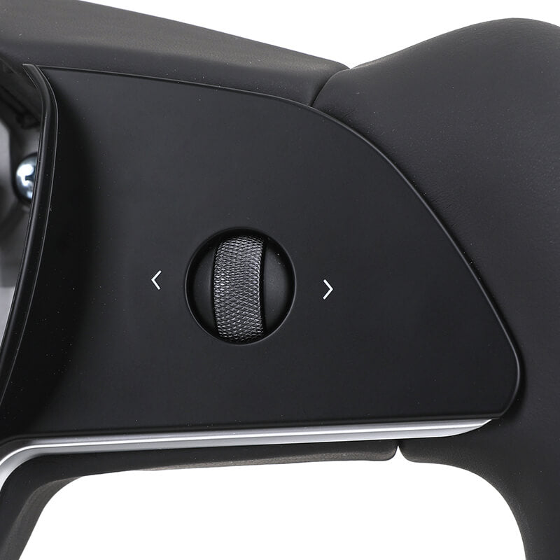 Tesla 3/Y/S/X - Yoke - Sort Nappa Læder - 2018-2024