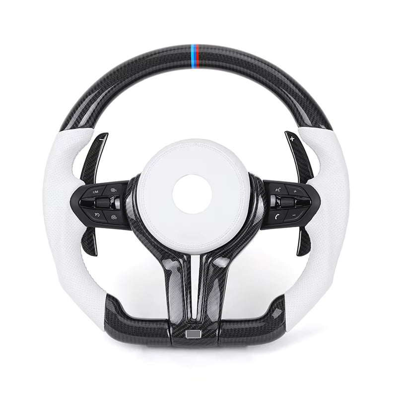 BMW - F-Serie - Sort Carbon - Hvid Perferted Læder