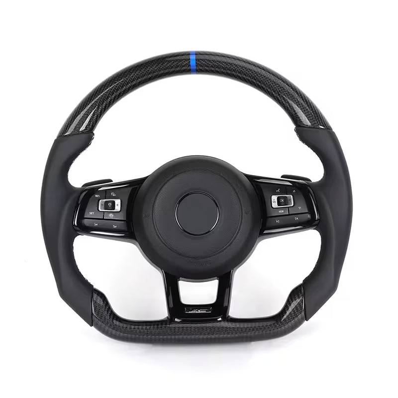 VW Golf MK7 - Carbon - Nappa Læder - Blå Toplinje