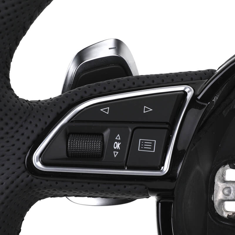 Audi - Halv Perferted Læder - Hvide Sygninger