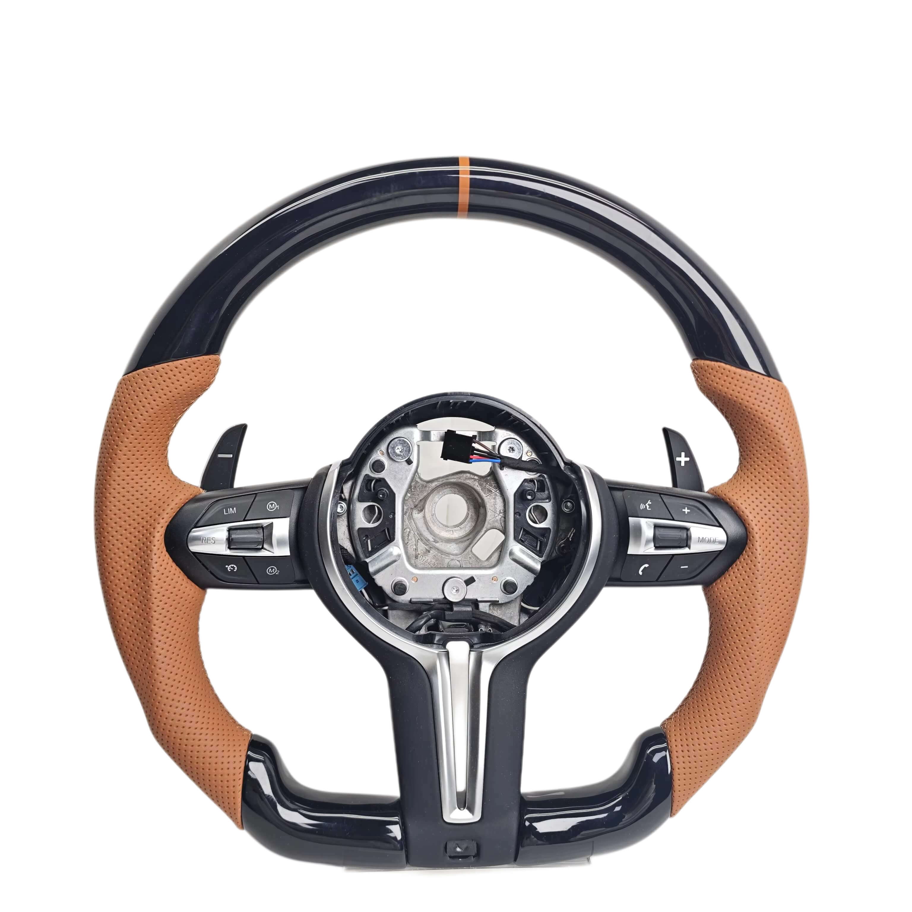 BMW - F-Serie - Sort Blank Carbon - Brun Perferted Læder