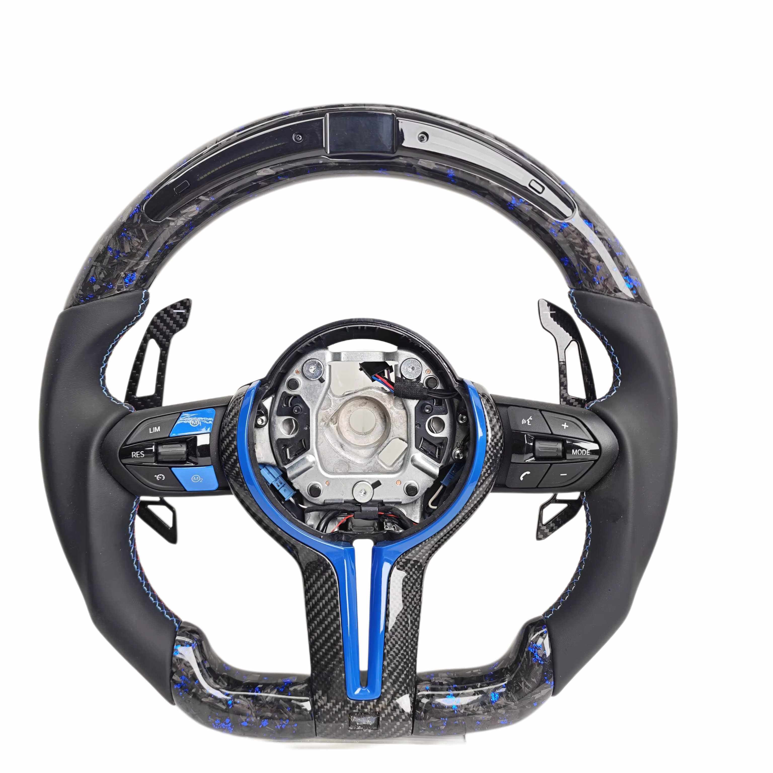 BMW - F-Serie - Blå Forged Carbon - Sort Nappa Læder