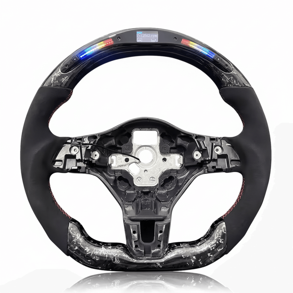 VW Golf MK6 - Sort Forged Carbon - LED Skærm - Alcantara sider