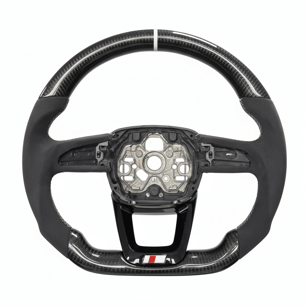 Audi - Carbon Sportsrat - Alcantara sider - Hvid toplinje