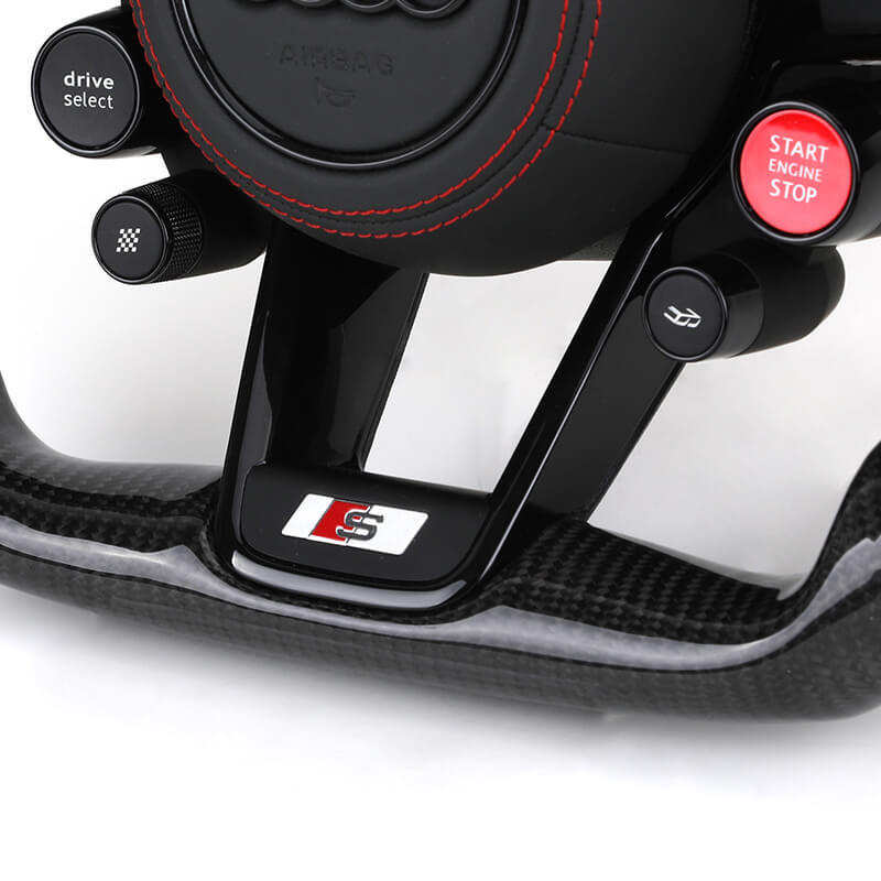 Audi - R8 - Sort Carbon / Perforated Læder - Start/Stop - Læder Airbagcover