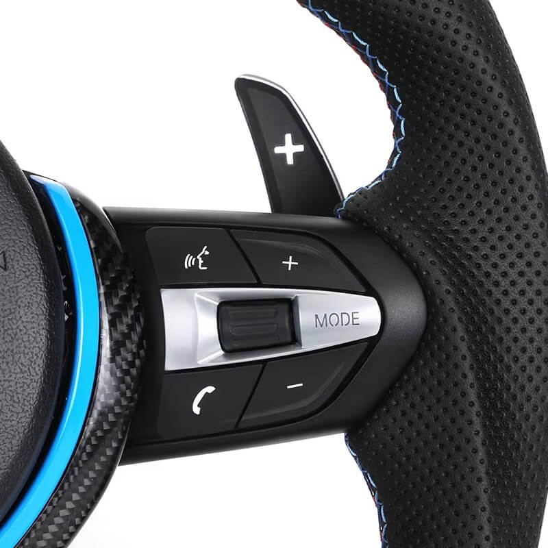 BMW - F-Serie - Carbon - Sort Perferted Læder - Blå Trim