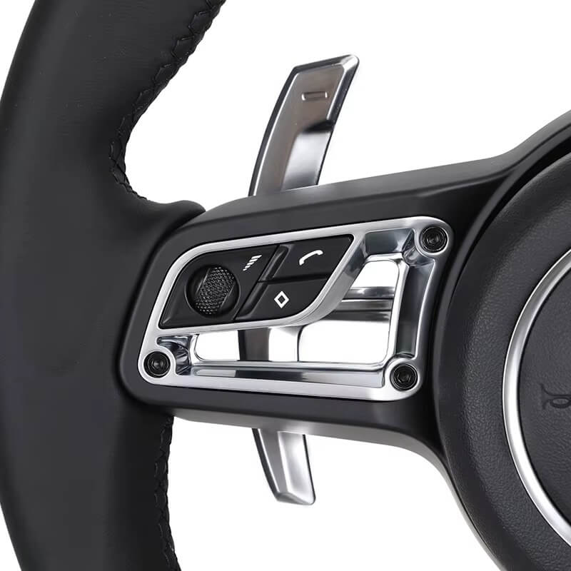 Porsche - Fuld Sort Læder - Med Knapper