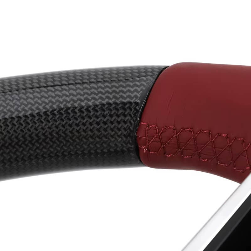 Porsche - Piano Sort Carbon - Rød Læder Sider