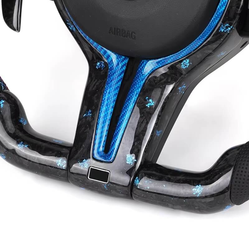 BMW - F-Serie - Blå Forged Carbon - Sort Perferted Læder - LED Skærm