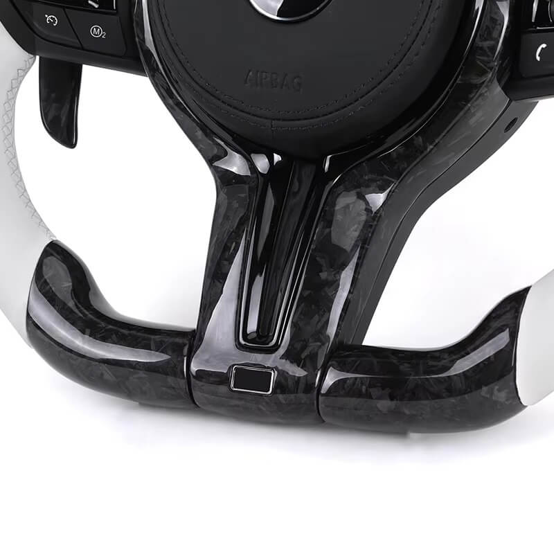 BMW - F-Serie - Sort Carbon - Hvid Perferted Læder - LED Skærm