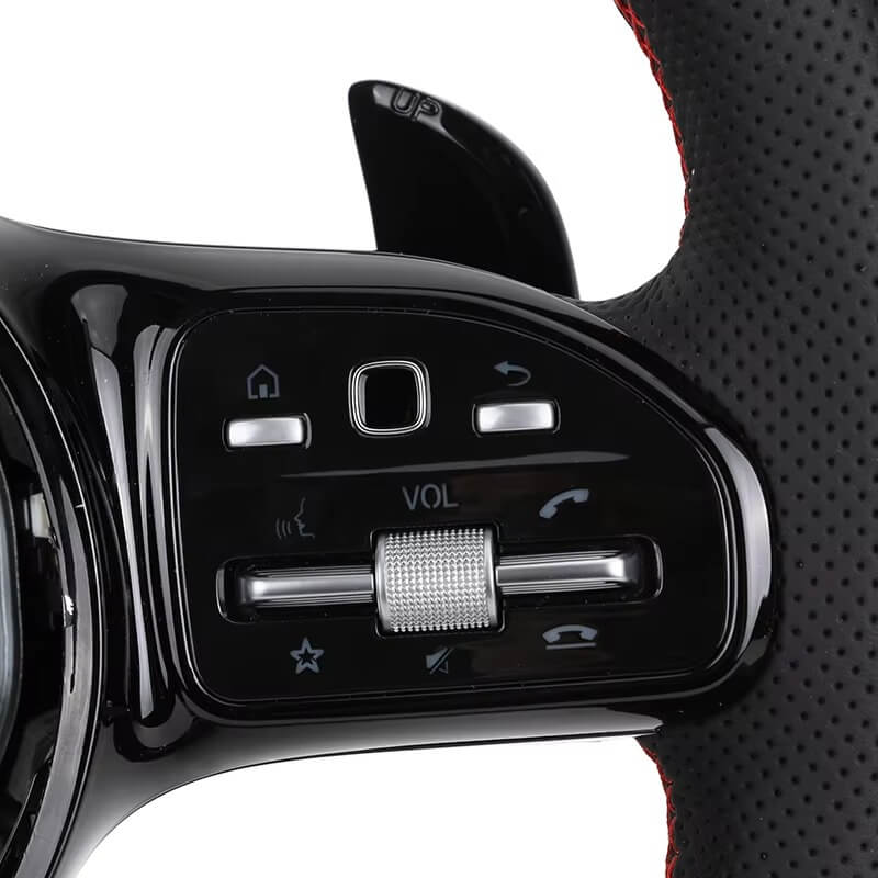 Mercedes Benz - Carbon - Perferted Læder - Røde Detaljer - LED Skærm