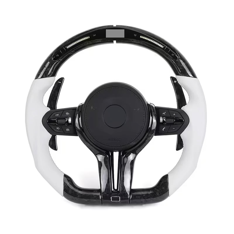 BMW - F-Serie - Sort Carbon - Hvid Perferted Læder - LED Skærm