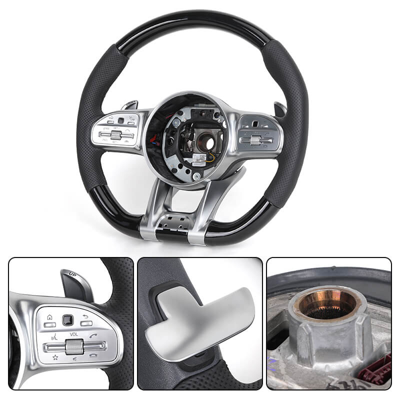 Mercedes Benz AMG - Piano Sort Carbon - Perferted Læder Sider