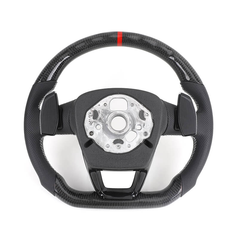 Audi - Carbon - Perferted Læder sider - Rød toplinje