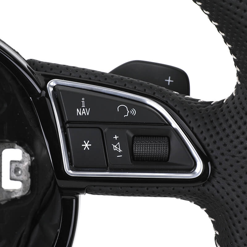 Audi - Fuld Perferted Læder - Hvide Sygninger