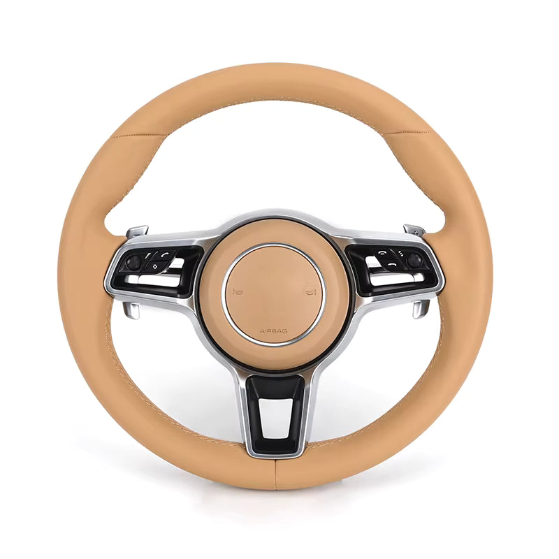 Porsche - Hud Farve Læder - Sølv Trim