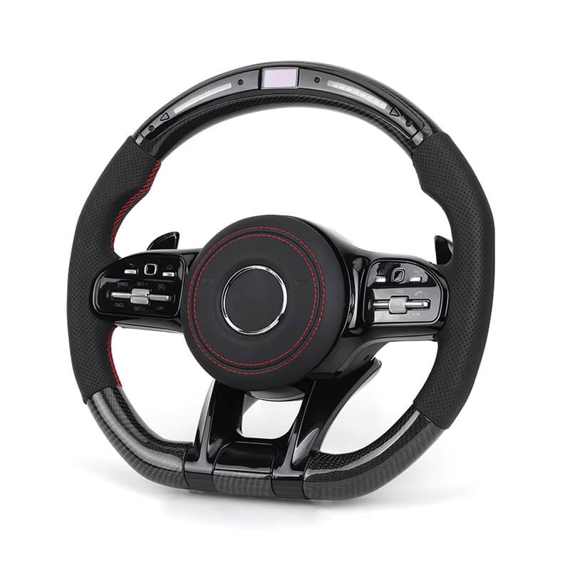 Mercedes Benz - Carbon - Perferted Læder - Røde Detaljer - LED Skærm