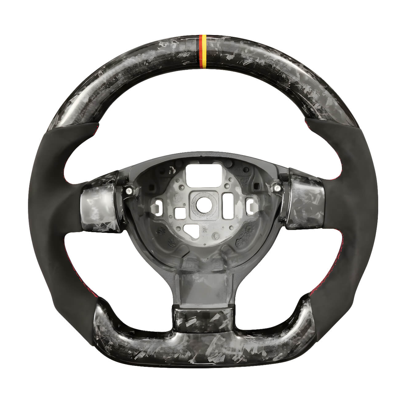 VW Golf MK5 - Tysk Toplinje - Alcantara Sider - Sort Forged carbon - Uden Knapper