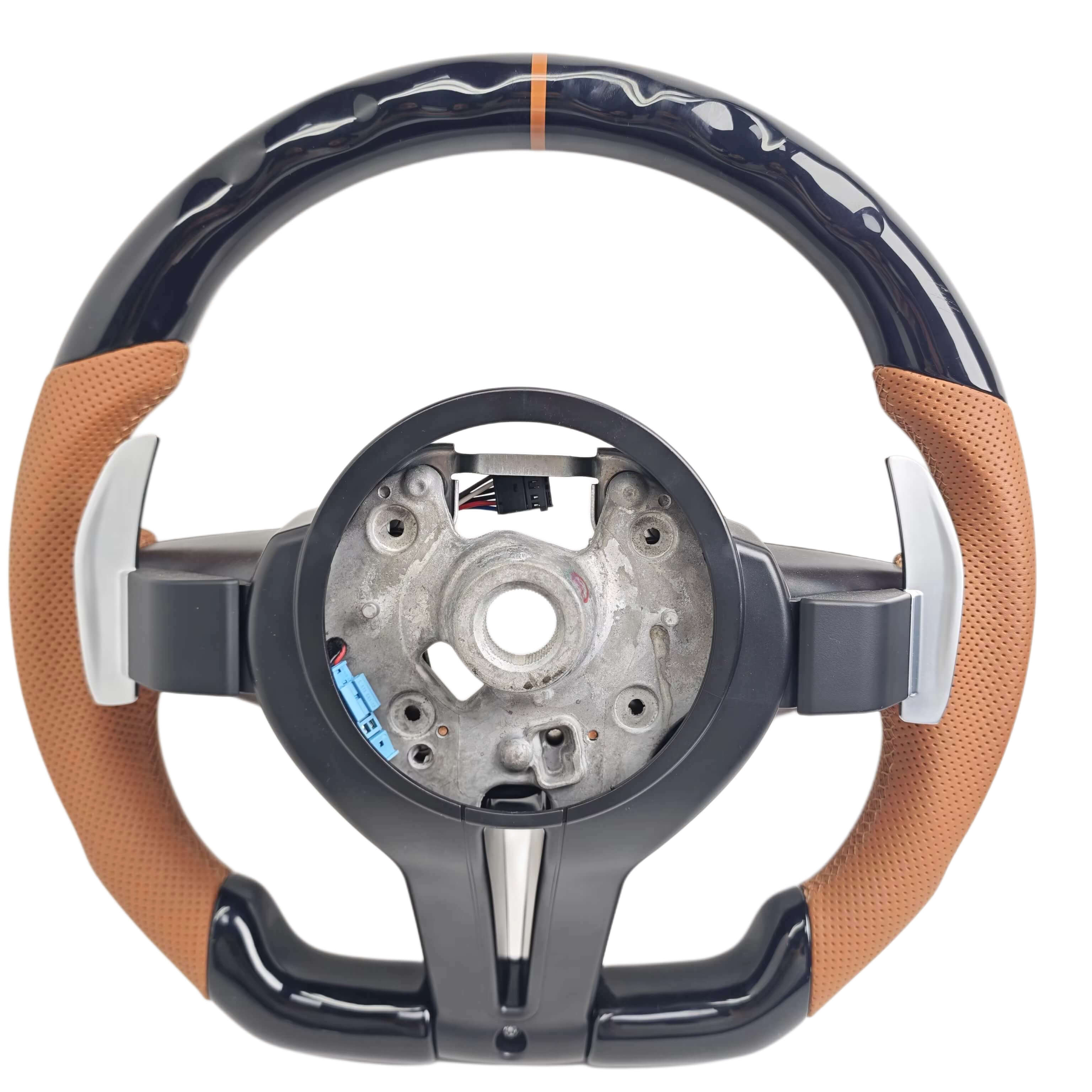 BMW - F-Serie - Sort Blank Carbon - Brun Perferted Læder