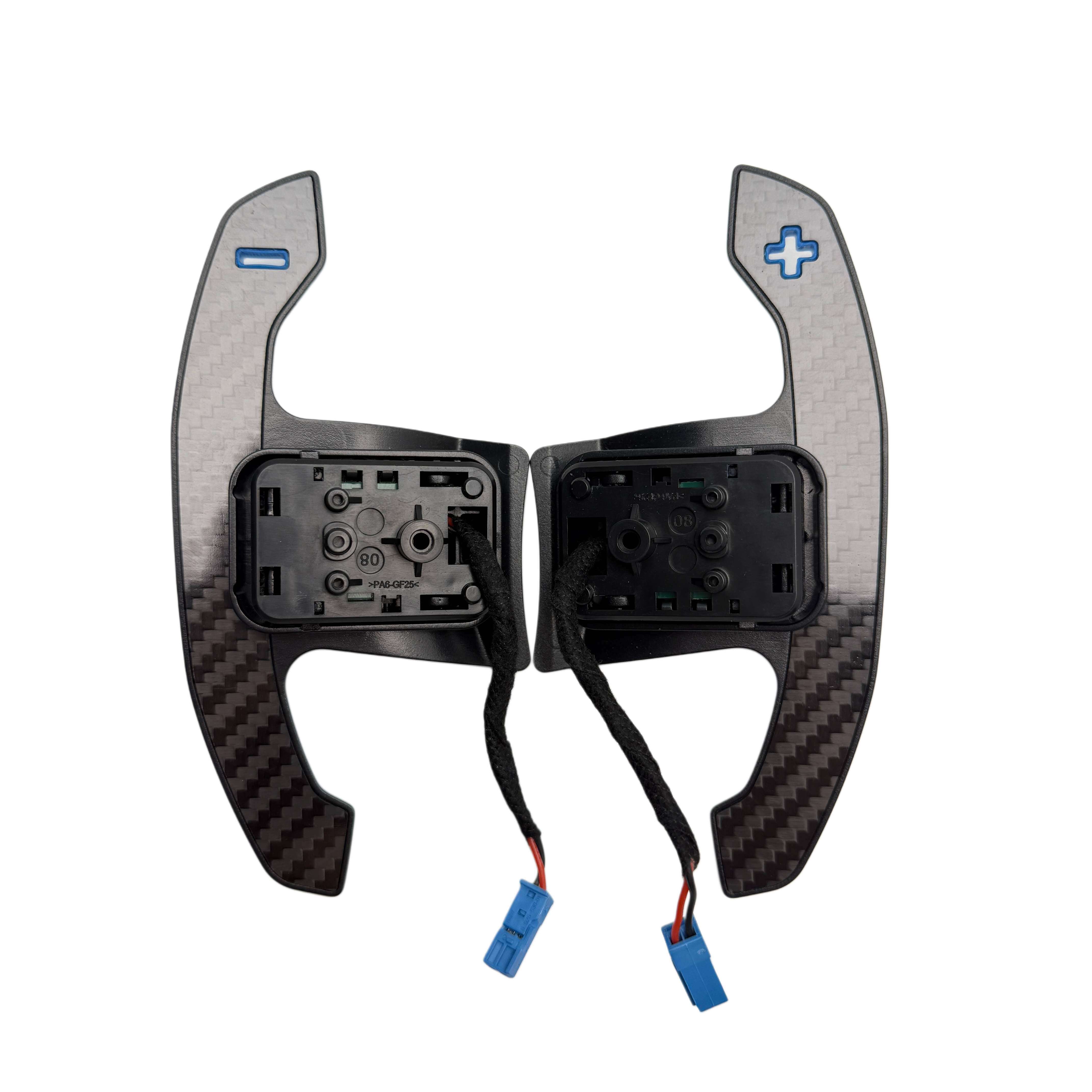 BMW F10 F11 - Carbon - Gummi Blå Paddleshifters