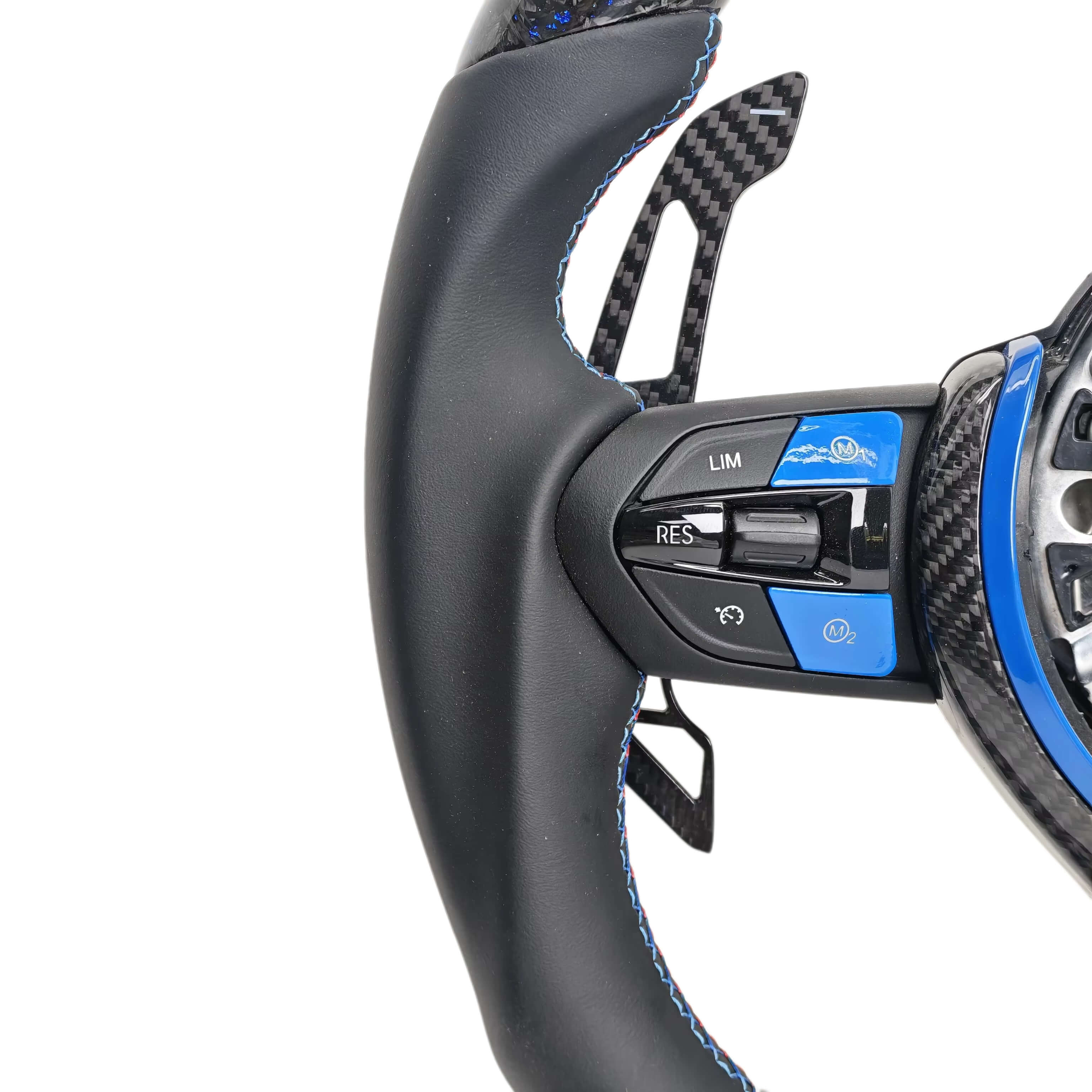 BMW - F-Serie - Blå Forged Carbon - Sort Nappa Læder