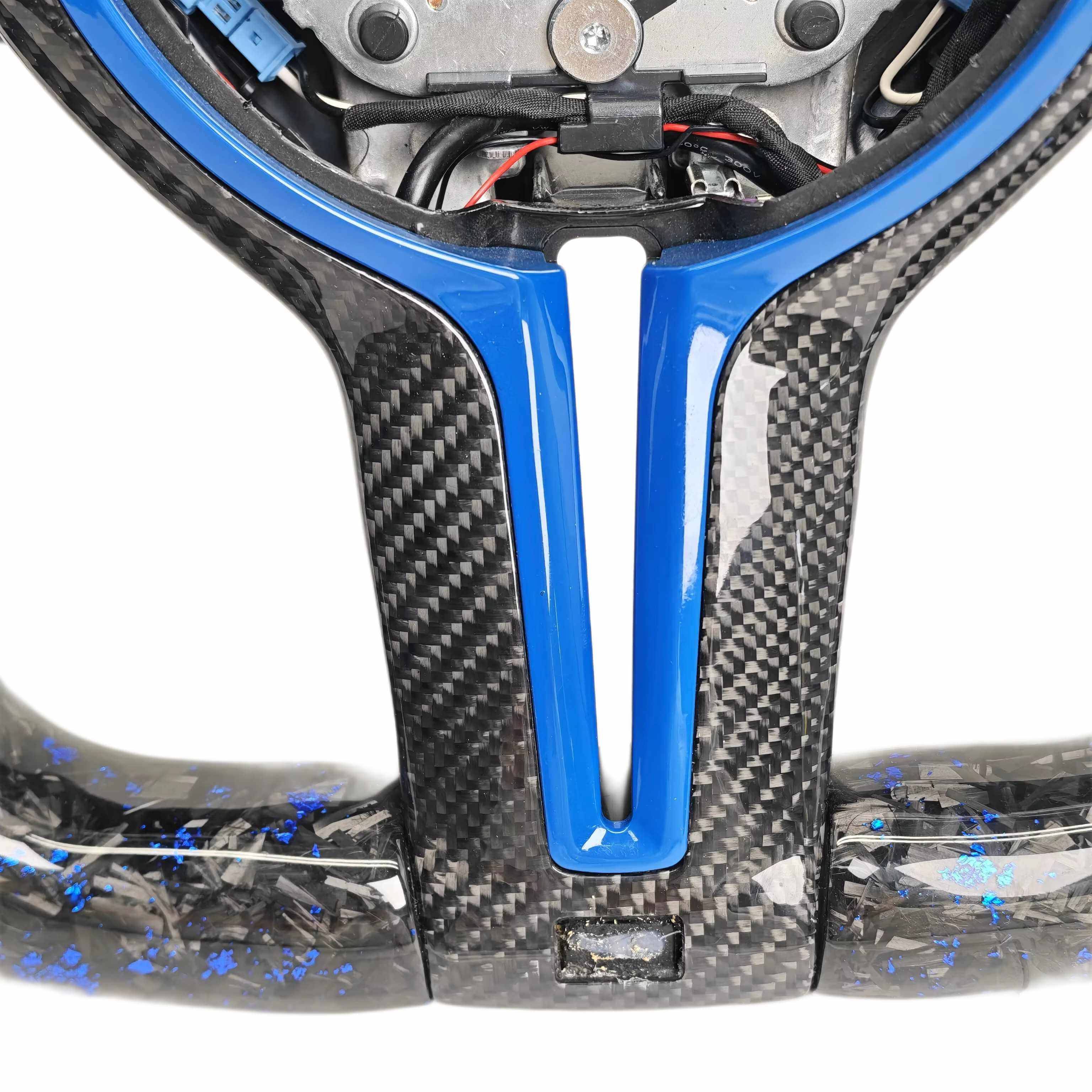 BMW - F-Serie - Blå Forged Carbon - Sort Nappa Læder