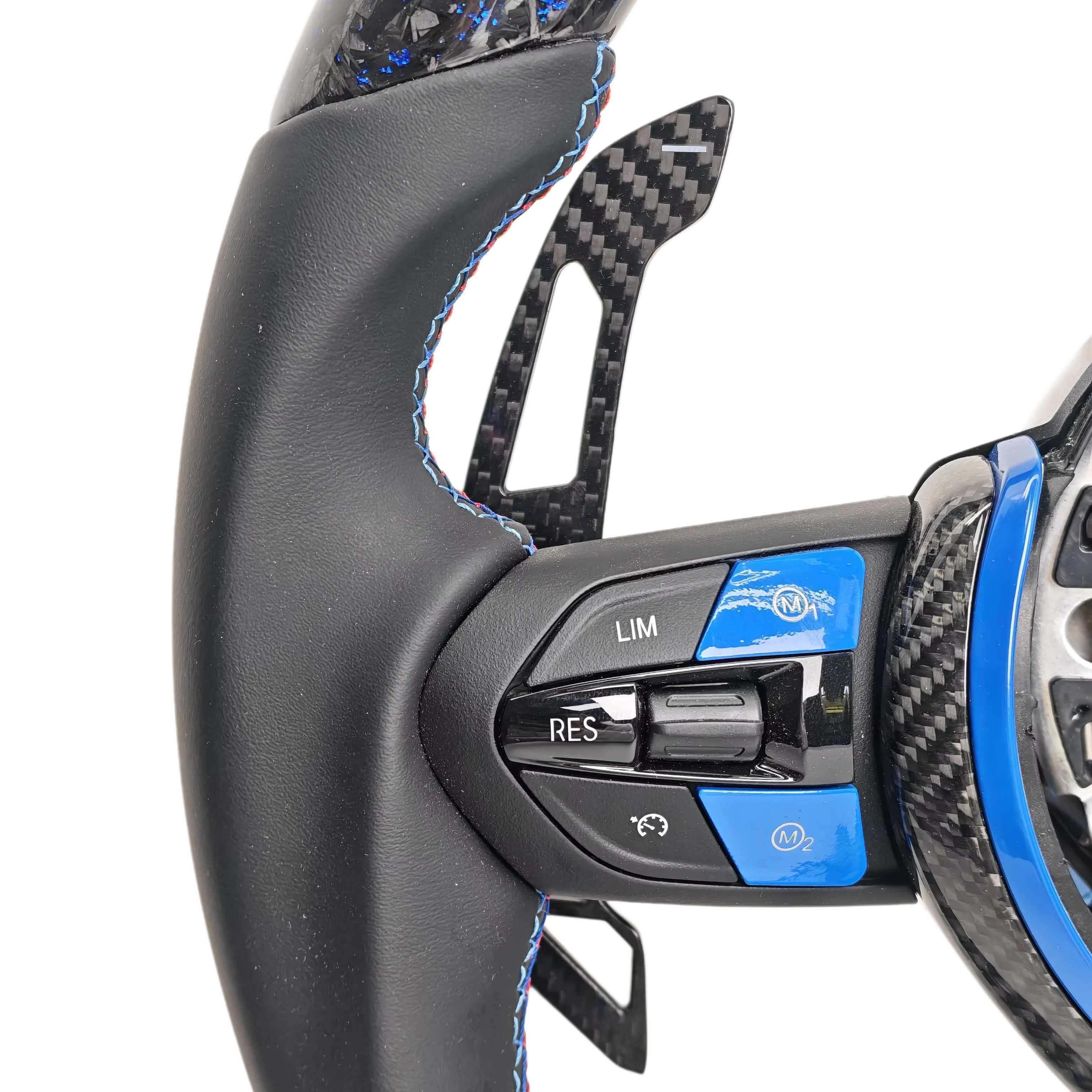 BMW - F-Serie - Blå Forged Carbon - Sort Nappa Læder