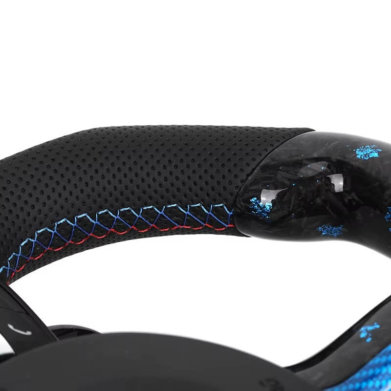 BMW - F-Serie - Blå Forged Carbon - Sort Perferted Læder - LED Skærm