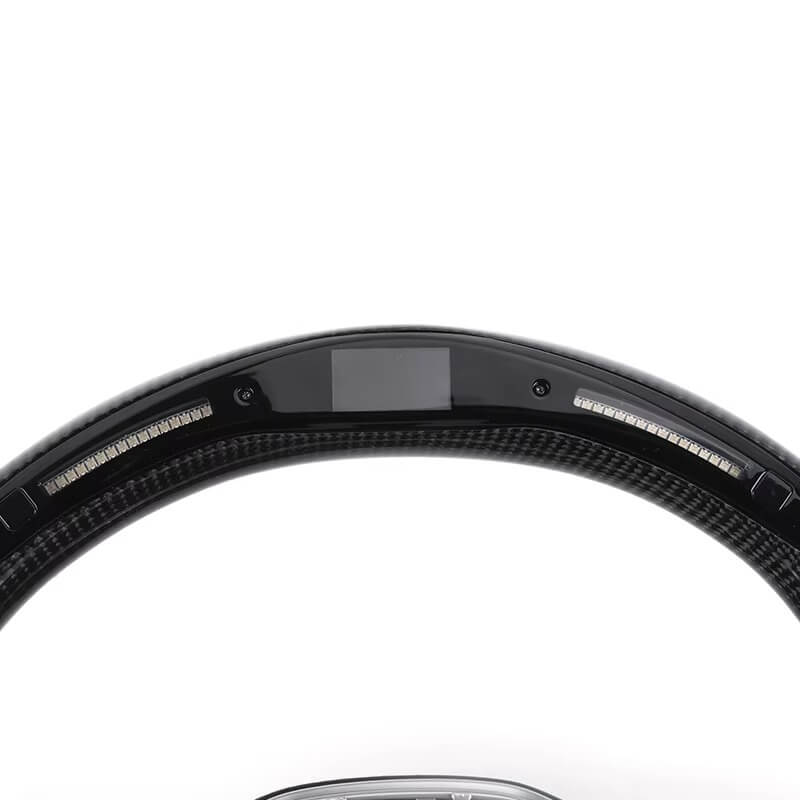 VW Golf MK8 - Sort Carbon - LED Skærm - Røde Syninger