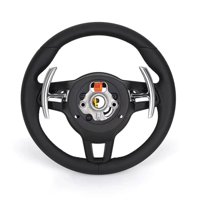 Porsche - Fuld Sort Læder - Med Knapper