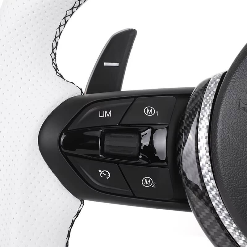 BMW - F-Serie - Sort Carbon - Hvid Perferted Læder