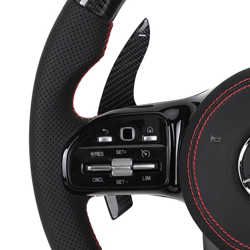 Mercedes Benz AMG - Carbon - Perferted Læder - Røde Detaljer - LED Skærm