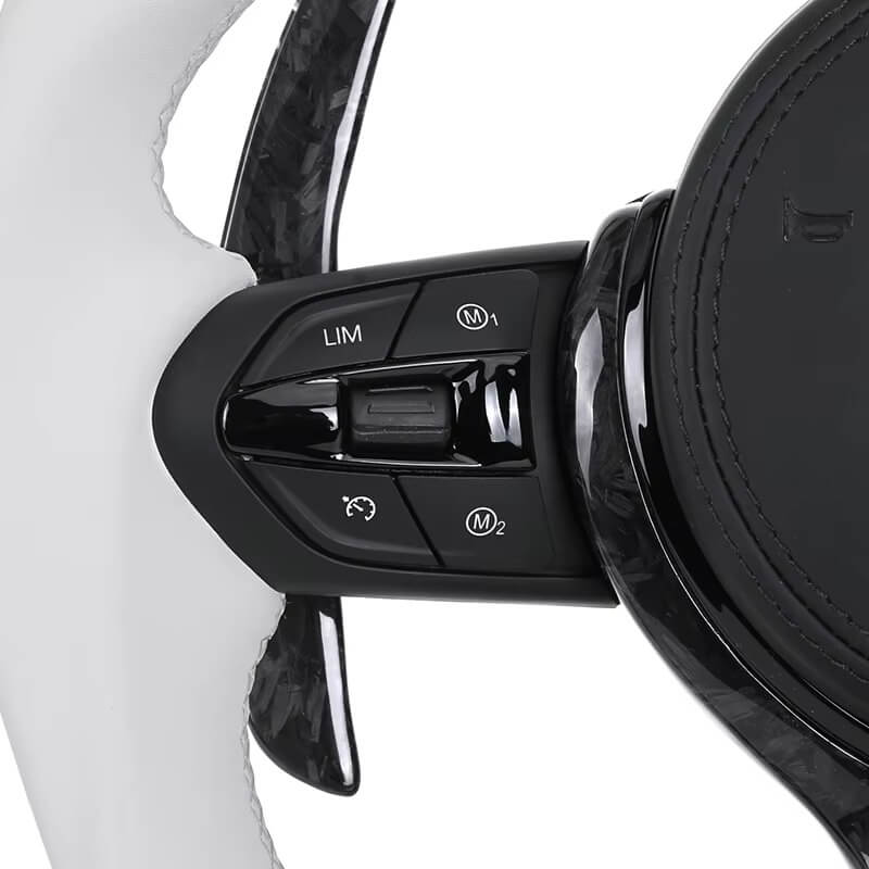 BMW - F-Serie - Sort Carbon - Hvid Perferted Læder - LED Skærm