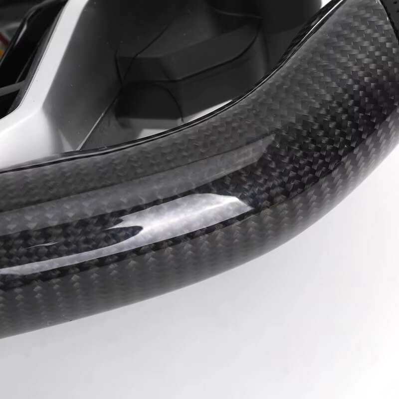 VW Golf MK8 - Sort Carbon - LED Skærm - Røde Syninger