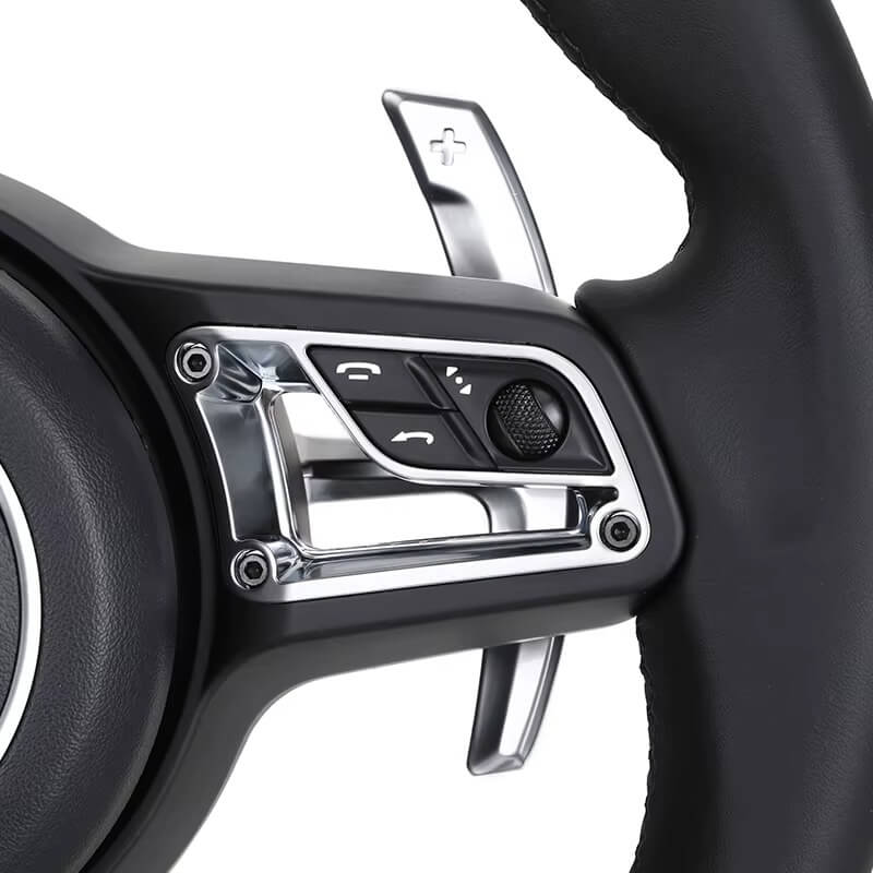 Porsche - Fuld Sort Læder - Med Knapper