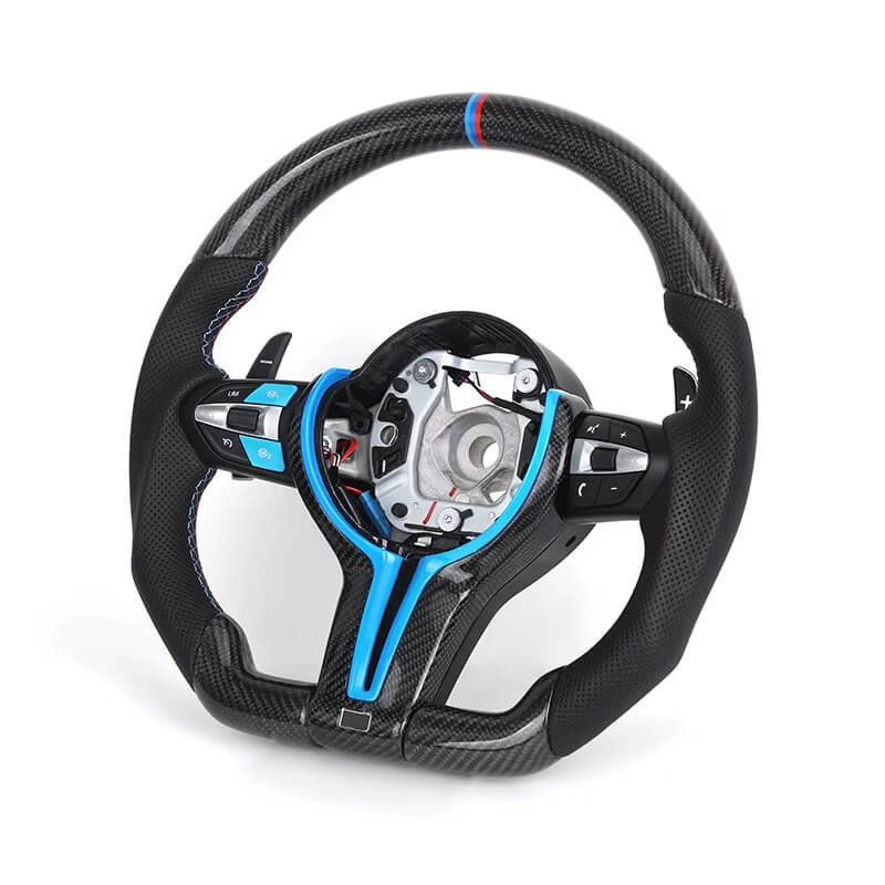 BMW - F-Serie - Carbon - Sort Perferted Læder - Blå Trim